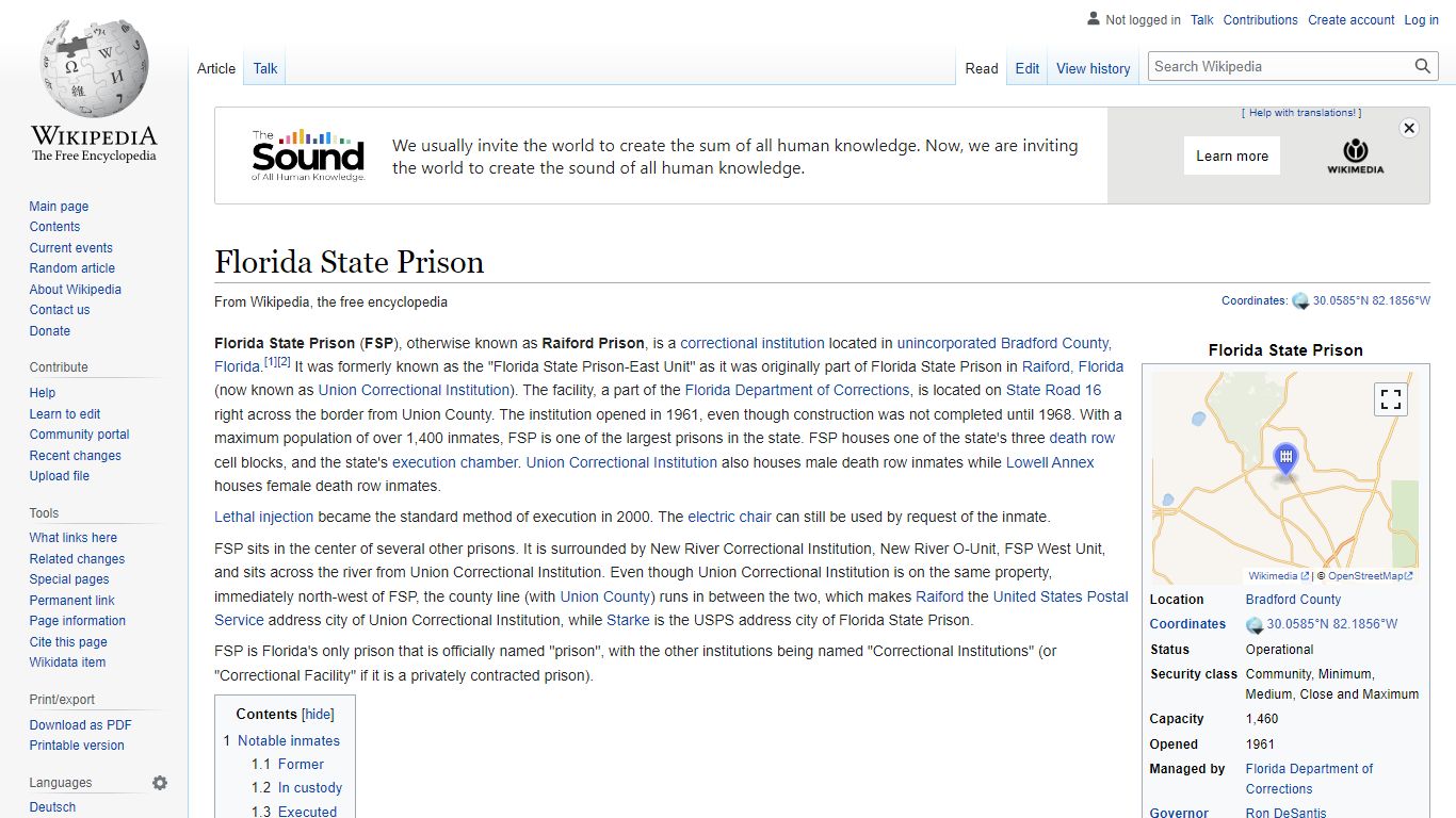 Florida State Prison - Wikipedia